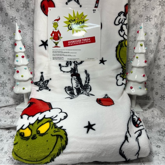 How The Grinch Stole Christmas Oversized VIRAL Throw Blanket - Sketch Print - Picture 1 of 12